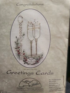 Derwentwater Designs Counted Cross Stitch Card Kit Congratulations - Picture 1 of 2