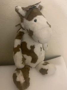 Peluche Jellycat Pinto Cavallo Pony Bianco Marrone Macchie 12" Medium Peluche Giocattolo - Foto 1 di 4