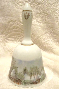 Vintage~Campanella di Natale~Collezione Roy Thomas~1978~Currier & Ives Scene Invernali - Foto 1 di 11