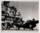 1956 Official US Navy Photo S2F of VS-23 being deck launched USS Boxer Naval Jet