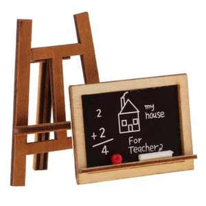 1/12 Dollhouse Miniature Simulation Blackboard with Chalk & Stand Nursery Room - Picture 1 of 5