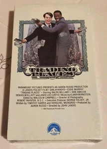 VHS TRADING PLACES Video Tape SEALED Side Paramount Watermarks Beautiful 1989 - Picture 1 of 3