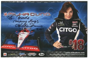 Milka Duno Signed Promo Photo Autographed Race Car Driver NASCAR - Picture 1 of 2