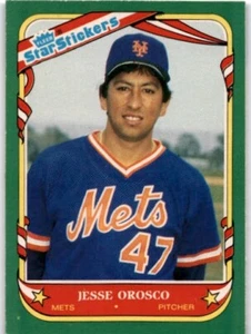 JESSE OROSCO 1987 Fleer Star Stickers #87 New York Mets - Picture 1 of 2