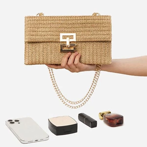 Straw Clutch Purse Women Shoulder Bag Crossbody Evening Bag Summer Beach Handbag - Picture 1 of 28
