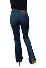 Dolce & Gabbana women's blue mid rise flared jeans 