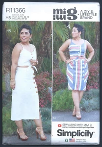 NEW/UNCUT R11366 Simplicity MIMI G Pattern Misses Tie-Front Top & Skirt SZ 6-14 - Picture 1 of 2