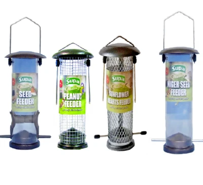 PREMIUM METAL FEEDERS : Wild Bird Seed Peanut Sunflower Niger bp Pet Feed Holder - Image 1 of 4