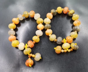 Brazalete Real Encendedor Imperial Jade Jade Jade Tallada Calabaza Hallowmas - Imagen 1 de 12