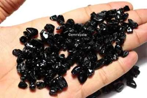 100 PCs Black Spinel Drill Gemstone Minerals Rough loose Raw For Jewelry Making - Picture 1 of 1