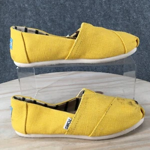 Toms Shoes Womens 5.5 Alpargata Casual Comfort Slip On Loafer Yellow Canvas - Picture 1 of 15