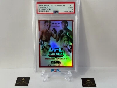Florian VS Din Thomas & Nate Diaz Fight Poster Review PSA 9 Mint 2010 Topps UFC - Image 1 of 3