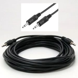 Enchufe macho M, 3,5 mm de largo 1/8"" de 1/8"" de largo, parche/cable de plomo de audio/cable 2 conductores - Imagen 1 de 1