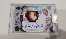 Pat LaFontaine 2021-22 UD Exquisite Collection Signature Materials 1/1  #ESM-PL