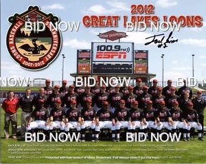 AUTOGRAPHED TEAM PHOTO - #7 Joel Lima Great Lake Loons (2012) L.A. Dodgers - Picture 1 of 1