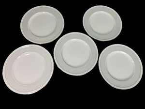 Noritake White Scapes Sheridan Platinum 4260 Bone China 5 Dinner Plates 10.75” - Imagen 1 de 5