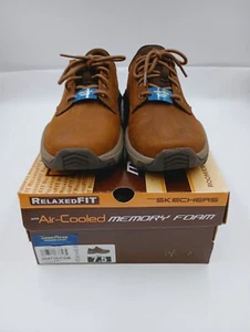 SIZE 7.5 SKECHERS 204716 CDB RELAXED FIT MEN'S SHOE DARK BROWN GOODYEAR LEATHER - Picture 1 of 8
