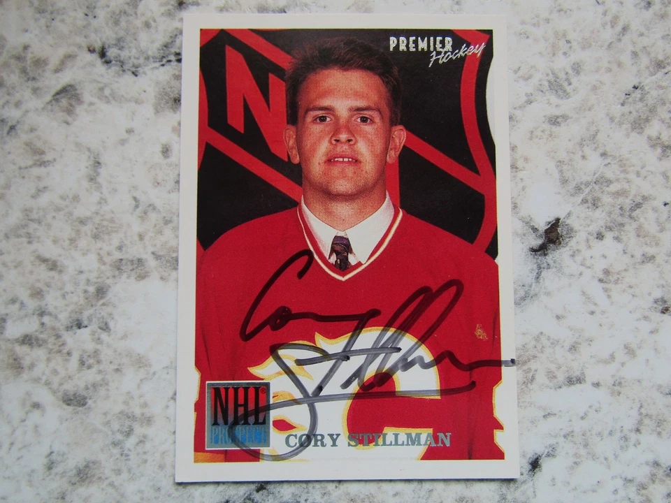 Calgary Flames Cory Stillman Firmado Autografiado 1994-95 Premier NHL Prospect Foto 1 de 1