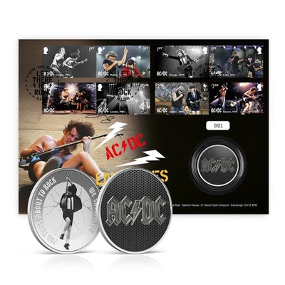AC/DC  'Live Wires' Stamps & Medal Cover from Royal Mail - Image 1 of 4