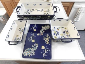 SELTEN VILLEROY & BOCH 6-TEILIGES KOBALTBLAUES AUFLAUFFORM-SET WÄRMEREGAL HEISSE PADS - Bild 1 von 22