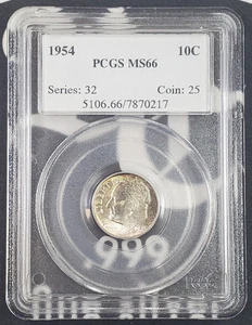 MS66 1954-P US Roosevelt Dime - NGC Graded MS 66 - Picture 1 of 4
