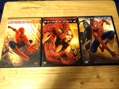 Marvel Spider-Man Collection 1-3 DVD Lot Tobey McGuire - Image 1 of 4