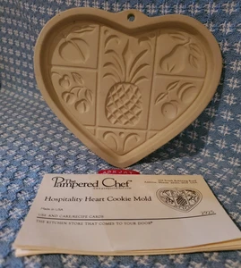 Molde artístico de galletas corazón hospitalidad chef mimado gres pan corto 2001 EE. UU. - Imagen 1 de 7