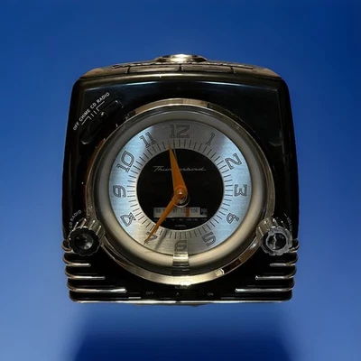 Thunderbird CD Player/Alarm Clock/ AMFM Radio Black w/ Chrome Look Vintage Rare - Image 1 of 4
