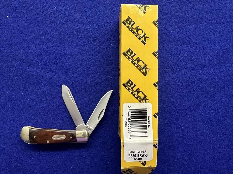 Cuchillo de Bolsillo Plegable BUCK 380 Mini Trapper 2 Hojas NUEVO Foto 1 de 1
