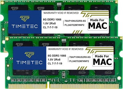 16GB Kit(2X8Gb) Compatible for Apple DDR3 1067Mhz / 1066Mhz PC3-8500 RAM for Mac - Image 1 of 4