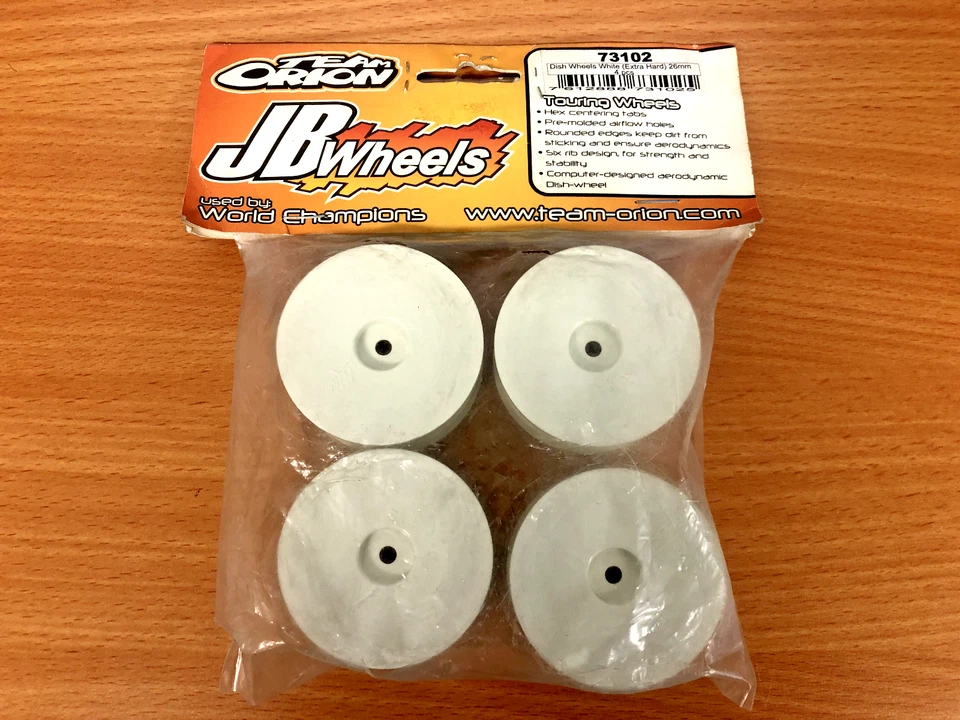 Team Orion Dish Wheels White (X-Hard) 26mm 4pcs 1/10 On-Road RC Vintage 73102 - Image 1 of 1