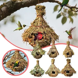 Qttie Bird Nest Breeding Box House Bed Cage Hut Cave Canary Finch Budgie Parrot - Picture 1 of 38