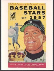 MICKEY MANTLE STARS DE 1957 PORTADA DE LIBRO ARTE DEPORTES INMORTALES KS 3 x 4" TARJETA #35 - Imagen 1 de 1