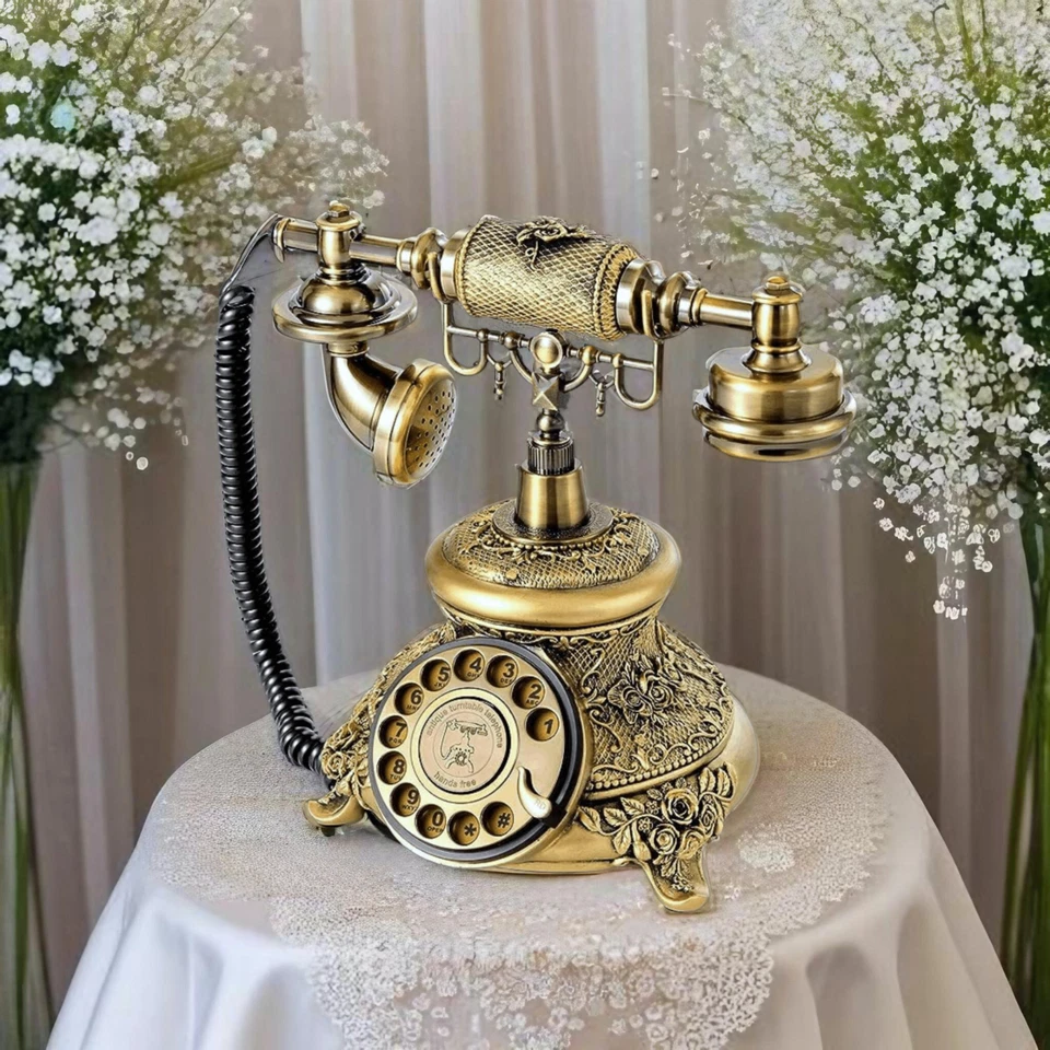 Vintage Wedding Audio Guestbook Gold Recorder Reusable Guest Book Phone Wedding - Image 1 of 4