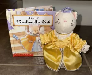 1994 Scholastic Pop-Up Cinderella Cat Book & Plush Toy - Picture 1 of 3
