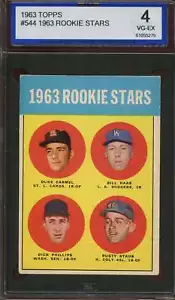 1963 Topps #544 Rookie Stars Carmel/Haas/Phillips/Staub Isa 4 (RC) *K5548 - Imagen 1 de 2