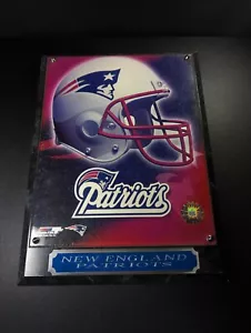 Casco incorniciato vintage premium New England Patriots targa foto NFL 2000 - Foto 1 di 7