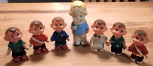 Konvolut altes Sammlerspielzeug++6 x kleiner Gummimann/1 x Mädchen++DDR-Puppen? - Bild 1 von 3