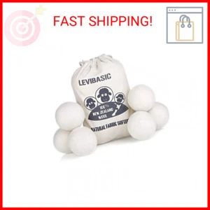 Wool Dryer Balls 6 Pack XL, 3" Genuine New Zealand Wool to Core, 100% Organic - Picture 1 of 2