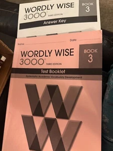 Wordly Wise 3000 Book 3 Test Booklet School Specialty. & Answer Key - Picture 1 of 3
