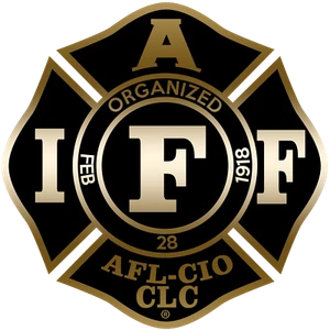The 4" Reflective Faded Black and Gold IAFF Vinyl Firefighter Us Made 4" Decal - Picture 1 of 1