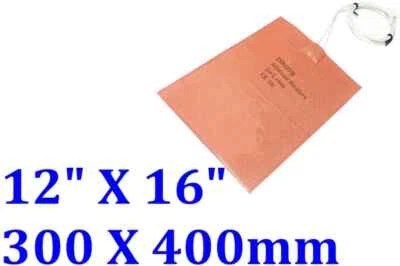 12" X 16" 300 X 400mm 36V 220W 3M Universal CE UL JSRGO Silicone Heating Pad Mat - Image 1 of 4