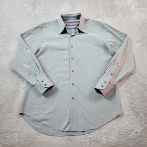 Robert Graham Hemd Herren Large grau Paisley Knopfleiste Langarm Flip Manschette - Bild 1 von 14