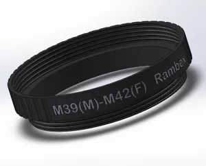 Rambex M39 x 1 mm Stecker auf M42 Innengewinde Objektiv Adapter Konverter Ring - Bild 1 von 1