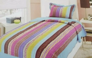 2 pc Melange Fantasia Twin XL Quilt and Sham Set NIP - Picture 1 of 12