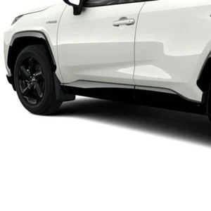 Genuine Toyota Mud Flaps Splash Guards Front Rear Tailored Black RAV4 2018-On - Picture 1 of 2