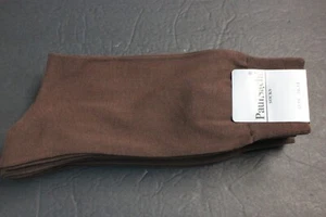 6 PAIRS MEN'S DRESS SOCKS SIZE 10-13 shoe 8-12 COTTON Solid Brown CREW - Picture 1 of 8