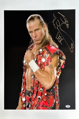 Shawn Michaels Signed 18x24 WWE WWF Wrestling Photo 'HBK' PSA 8A33697 - Image 1 of 2