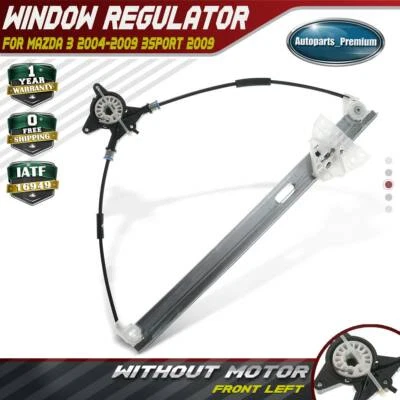 New Power Window Regulator Without Motor for Mazda 3 2004-2009 Front Driver Side - Image 1 of 4