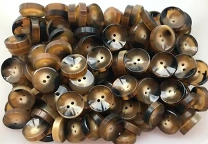 Buttons 20mm 32L Golden Brown Cream Animal Print Patterned 2 Hole Button (Z117) - Picture 1 of 24